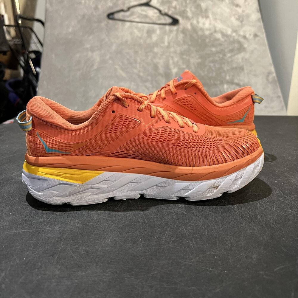 Hoka One One Bondi 7 Running Shoes Womens 8.5 Camellia Sneakers Athletic - Picture 6 of 10